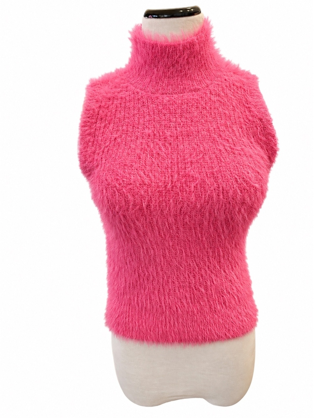 Jessica Simpson New! Jessica Simpson Pink Fuzzy Sleeveless Sweater Sz S